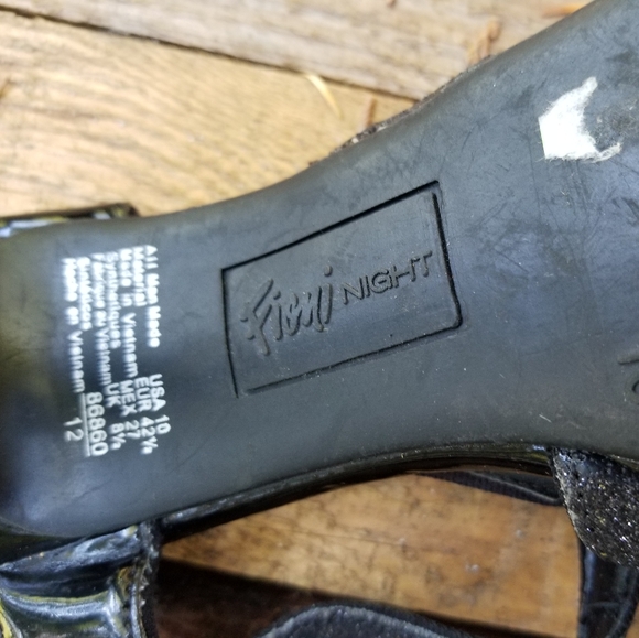 Size 10 Sparkle High Heel platform shoes Fioni Night ladies straps buckles - Picture 8 of 13